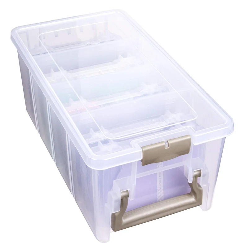 ArtBin Semi Satchel Foto- und Bastelorganizer Set, grosse Box mit [8] Kunststoff-Aufbewahrungsboxen