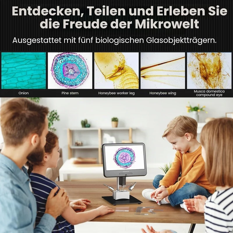 Andonstar AD210 10,1 Zoll LCD Digitales Mikroskop zum Löten, Münzmikroskope Vollansicht für Fehlermü