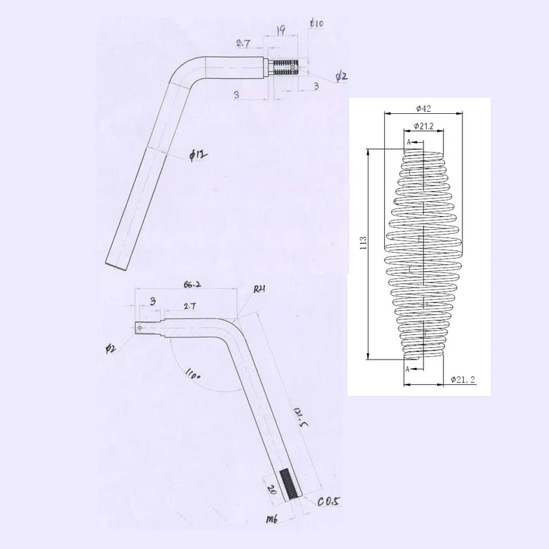 Gooyoou 12,7 cm Edelstahl-Federgriff mit 1,27 cm Stahlstange für Grillgruben, Anhänger, Metallprojek