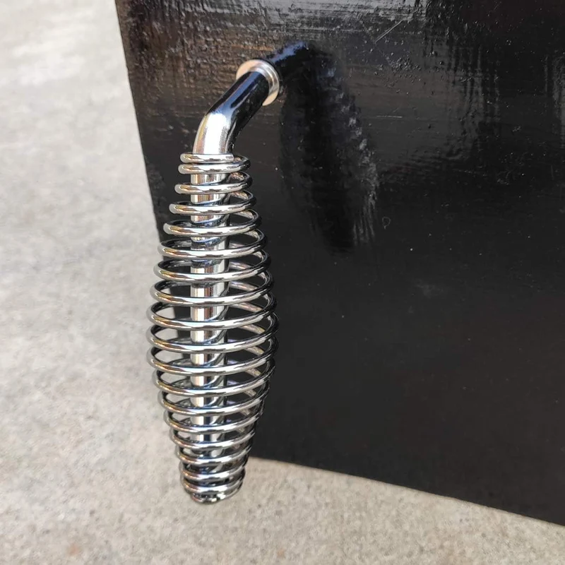 Gooyoou 12,7 cm Edelstahl-Federgriff mit 1,27 cm Stahlstange für Grillgruben, Anhänger, Metallprojek