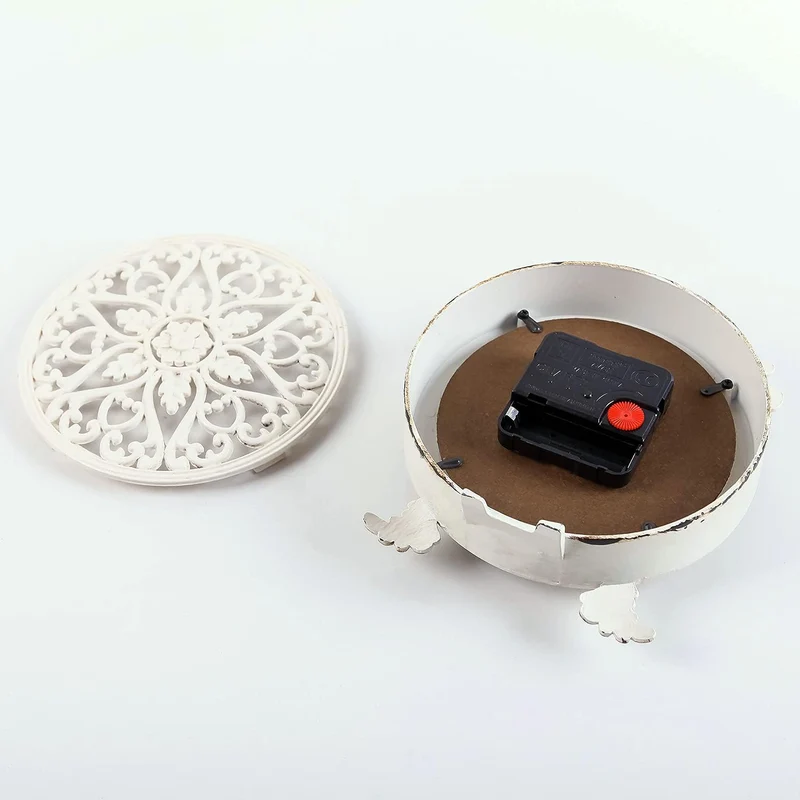 NIKKY HOME Vintage Tischuhr, Regal Schreibtischuhr, batteriebetrieben, Retro-Design, schicke Heimdek