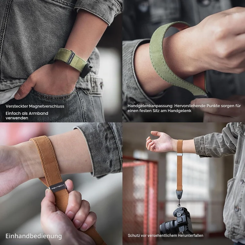 PGYTECH Kamera-Handschlaufe Verstellbare Kamera Handgelenkschlaufe mit Schnellverschluss für DSLR/SL