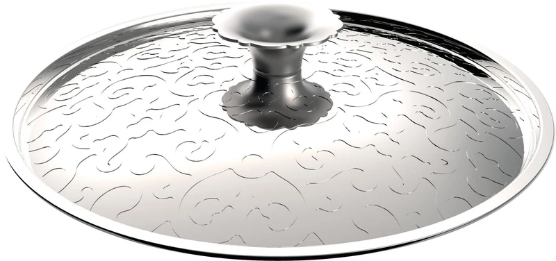 Alessi "Dressed" Deckel aus Edelstahl, 5 x 17.5 x 52.5 cm, 5 x 17.5 x 52.5 cm