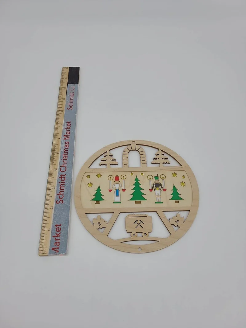 Rudolphs Schatzkiste Fensterbild Engel und Bergmann HxB= 15x15cm NEU Fensterbild Spanbaum Adventsste