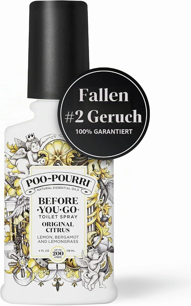 Poo-Pourri Before-You-Go WC-Spray 4 oz weiss Original Citrus Scent 118 ml (1er Pack), Original Citru