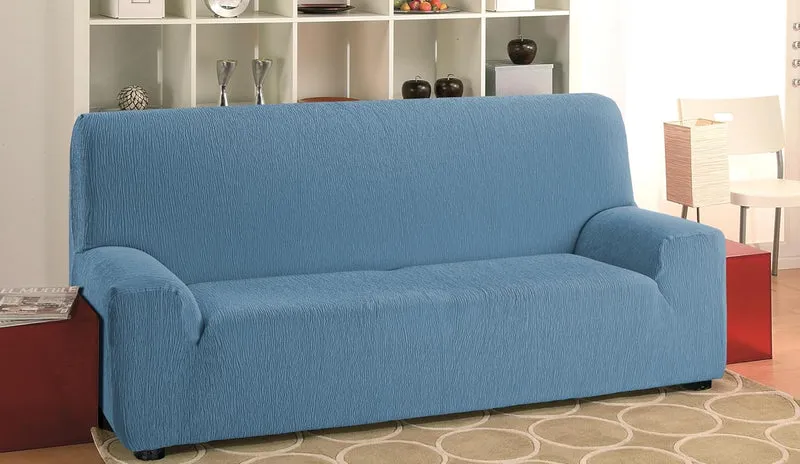 Martina Home Elastischer Sofabezug Modell Emilia 4 Plätze Blau (AZAFATA) 4 Sitzer Blau (Azafata), 4