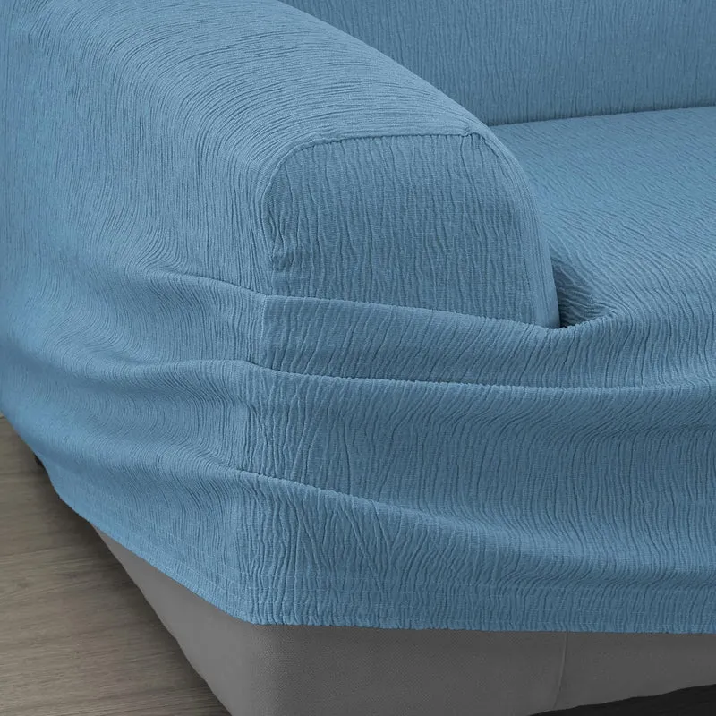 Martina Home Elastischer Sofabezug Modell Emilia 4 Plätze Blau (AZAFATA) 4 Sitzer Blau (Azafata), 4