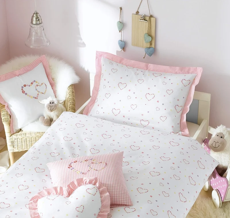 Lorena Mako-Satin Bettwäsche Lilly 100x135 cm + 40x60 cm 100 cm x 135 cm, 100 cm x 135 cm