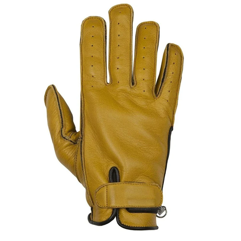 Helstons Motorradhandschuhe Hiro Sommer Leder Soft Gold-Schwarz, Schwarz/Gold, T11 T11 Schwarz/Gold,