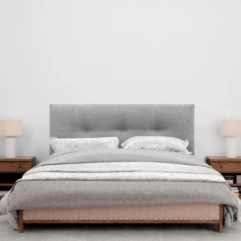 DHOME Kopfteil aus Kunstleder oder Stoff AQUALINE Pro Kopfteil Polsterkopfteil Luxusbett (Stoff Grau