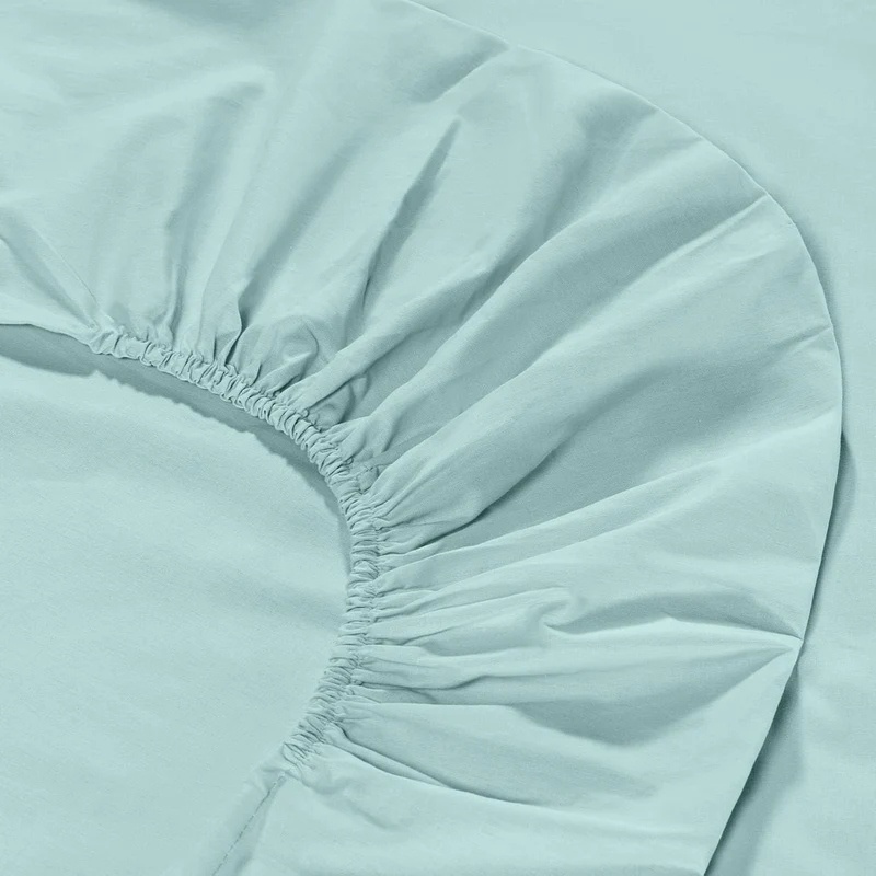 Caleffi Baumwolle, einfarbig, Bettwäsche, Wasser, Doppelbett 160 x 190 cm Aqua (Blau), 160 x 190 cm