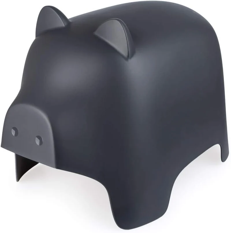 balvi Piggy Hocker Farbe Grau dunkel In Form eines Schweins Für innen und aussen PP Plastik, Grau