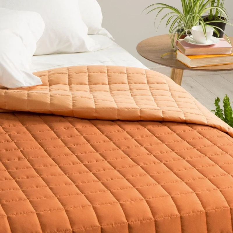 Caleffi - Tagesdecke, gesteppt, modern, einfarbig, Einzelbett, Orange Singola piccola Orange, Singol