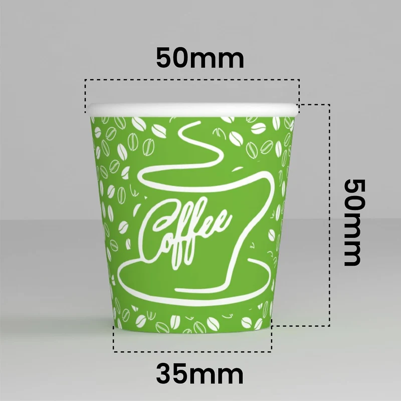 1000 Kaffeebecher aus Papier, 65 ml, CoffeeCUP Mix Umweltfreundliche Biologisch Abbaubare Einwegbech