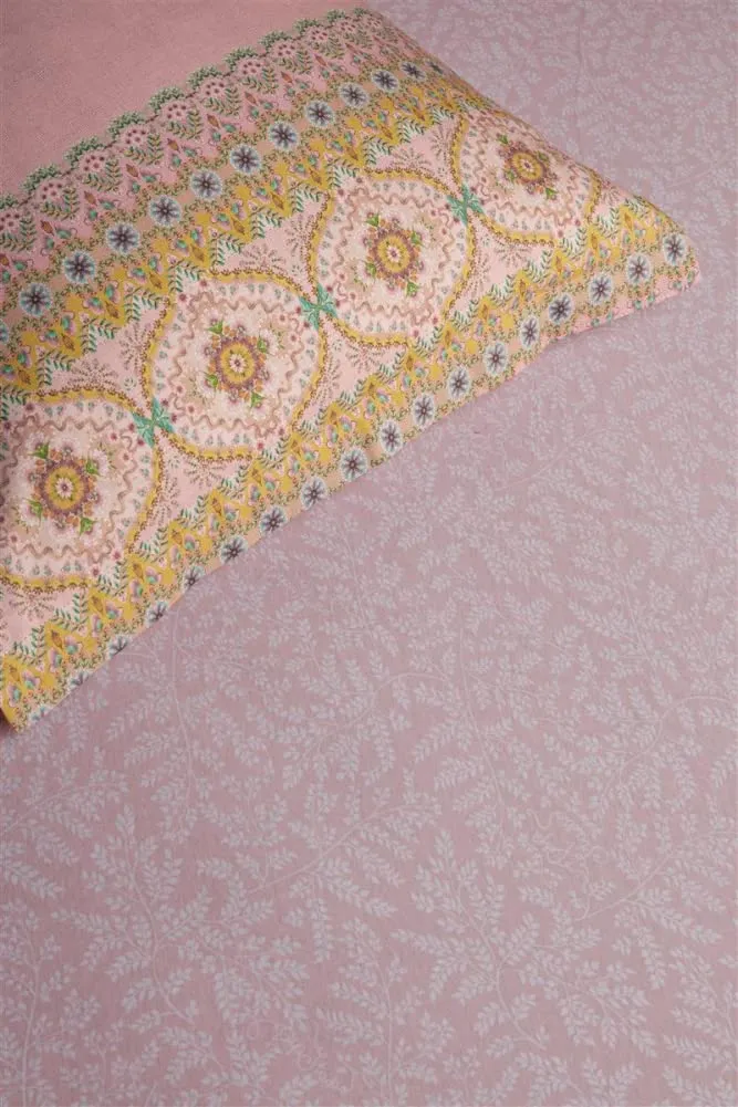 Pip Studio Spannbettlaken Leafy Farbe Pink 90x200/220 Spann-Laken Laken