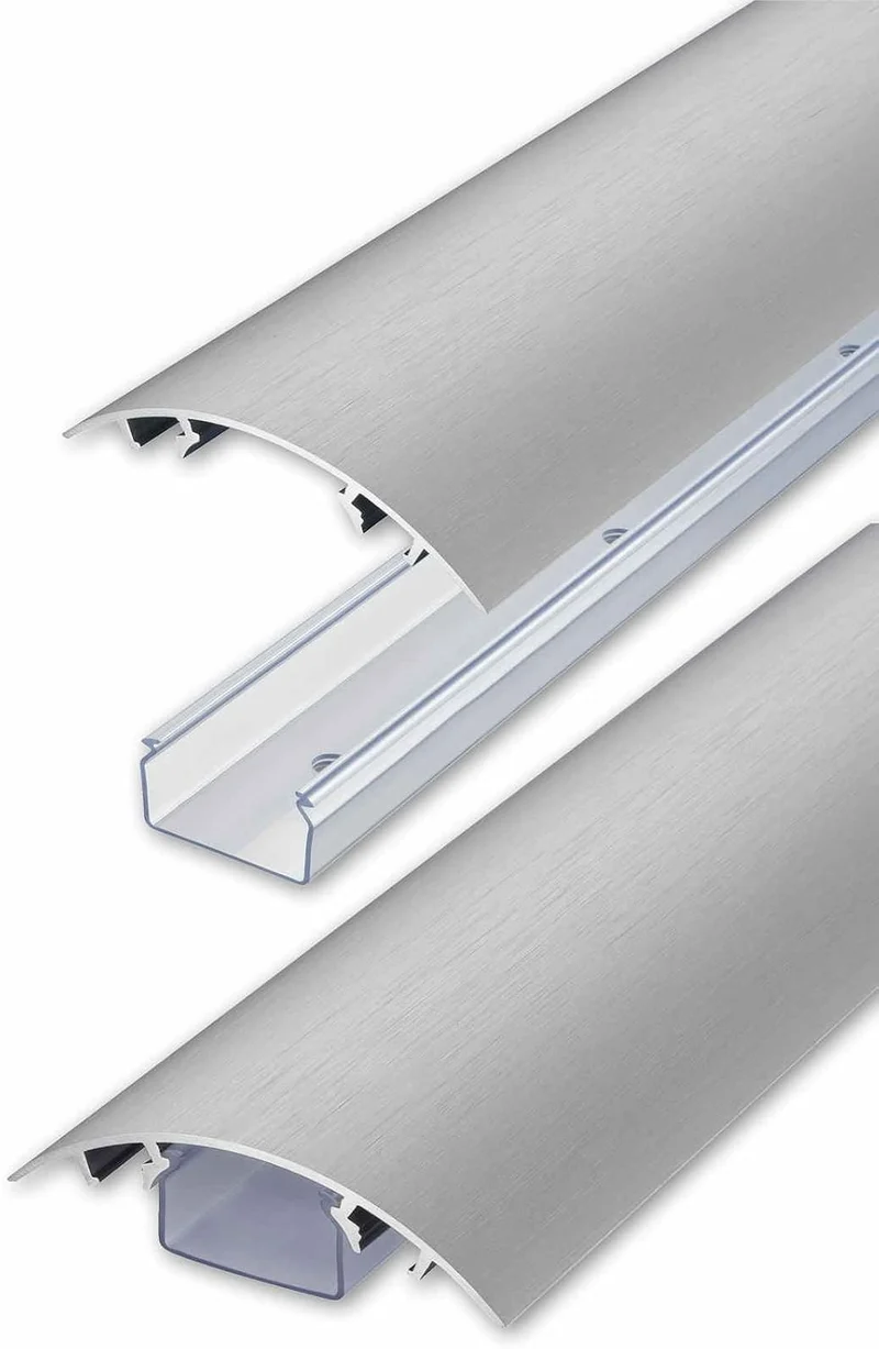 TV Design Aluminium Kabelkanal Edelstahl gebürstet Look in verschiedenen Längen von ALUNOVO (Länge: