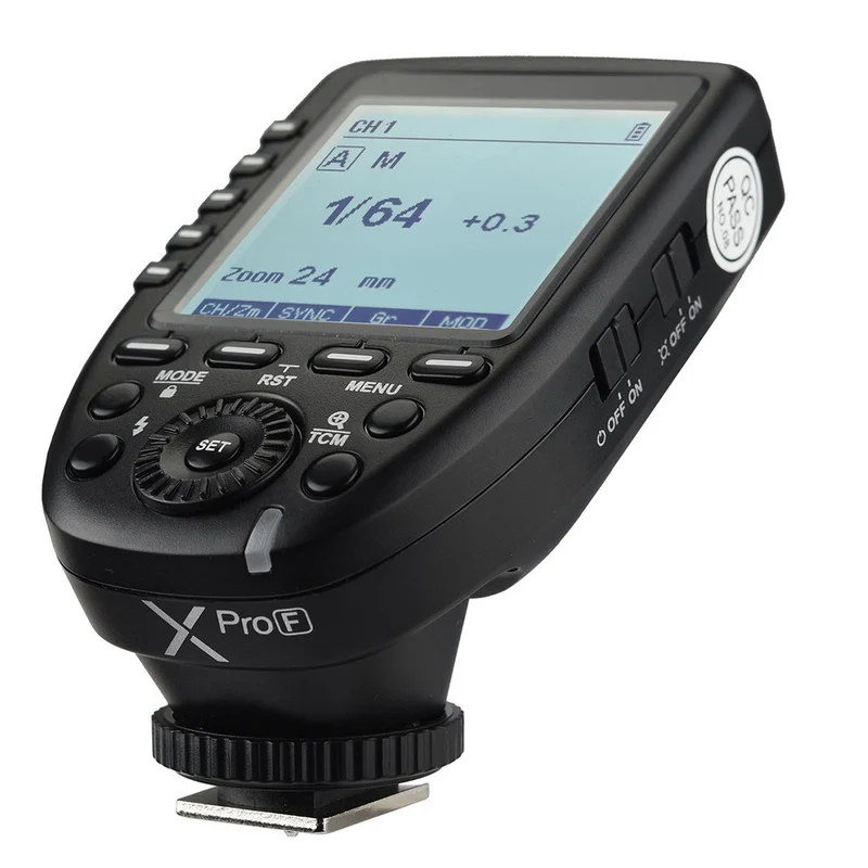 Godox Xpro-F TTL Drahtloser Blitzauslöser ， 2.4G 1 / 8000s HSS TTL Konvertierungshandbuch TCM-Funkti