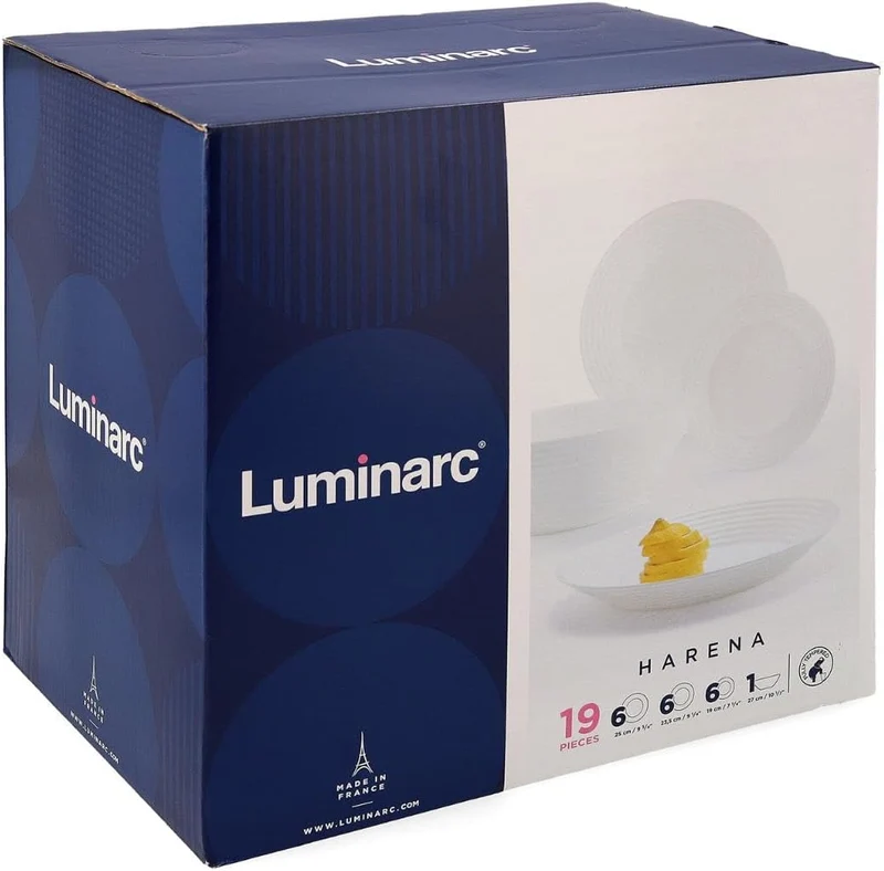 Luminarc Harena Abendessen Set Weiss 30 x 20 x 29,2 cm, Weiss 30 x 20 x 29,2 cm