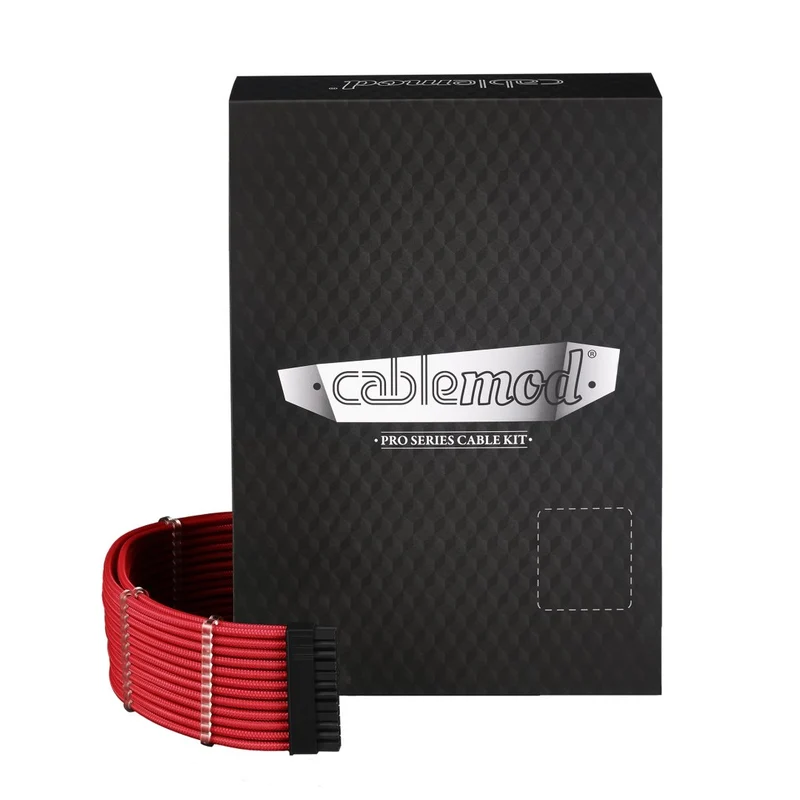 CableMod Compatible C-Series PRO ModMesh Cable Kit für RMi/RMX/RM (Black Label) - rot