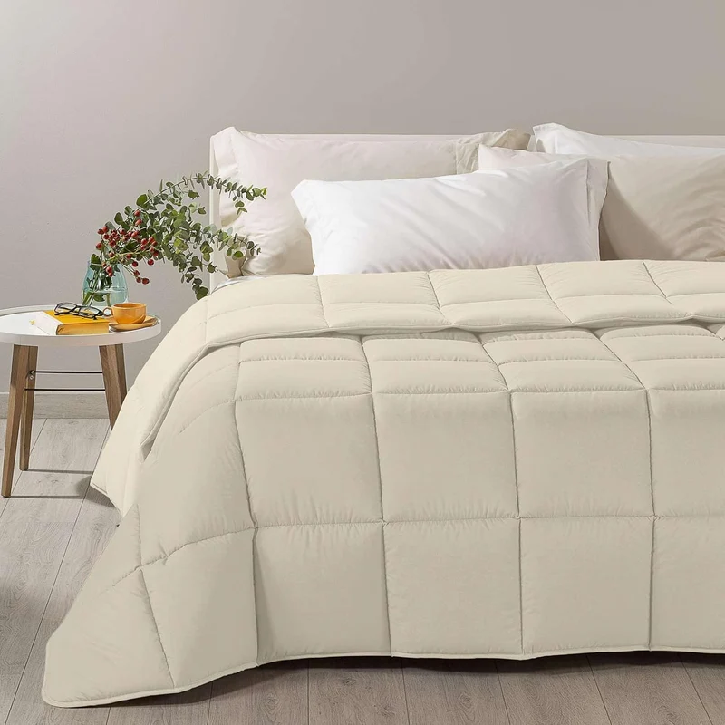Caleffi 78748 Mikrofaser-Steppdecke für französisches Bett, Vanille