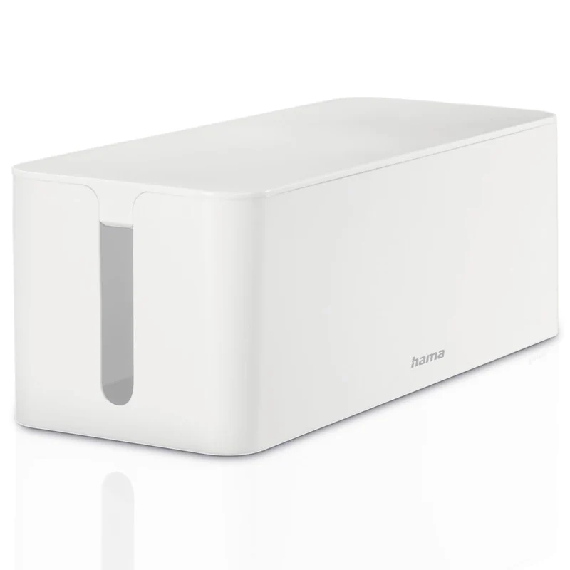 Hama Kabelbox, Maxi (Kabelbox für Steckdosenleiste, einfaches Kabelmanagement, für Büro, Schreibtisc