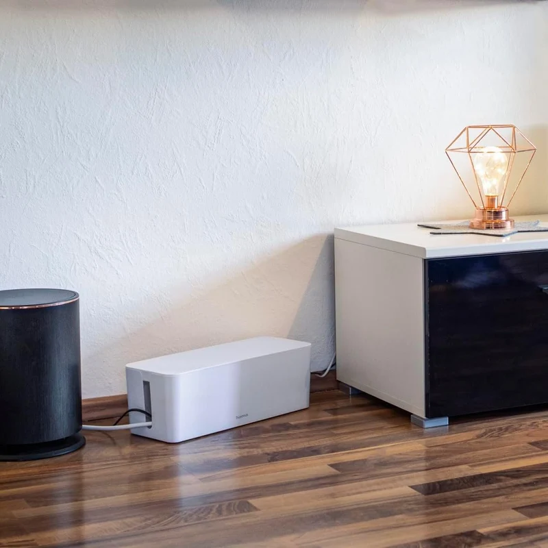 Hama Kabelbox, Maxi (Kabelbox für Steckdosenleiste, einfaches Kabelmanagement, für Büro, Schreibtisc