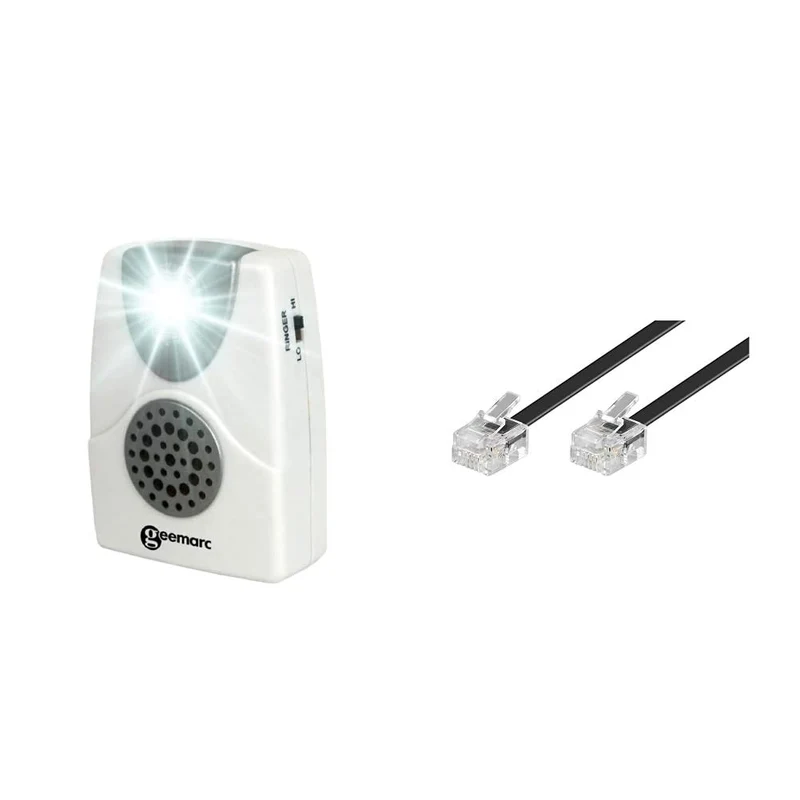 Geemarc CL11Geemarc CL11 Akustische Telefon-Anrufanzeige mit Blitzlicht & Goobay 50318 Modularanschl