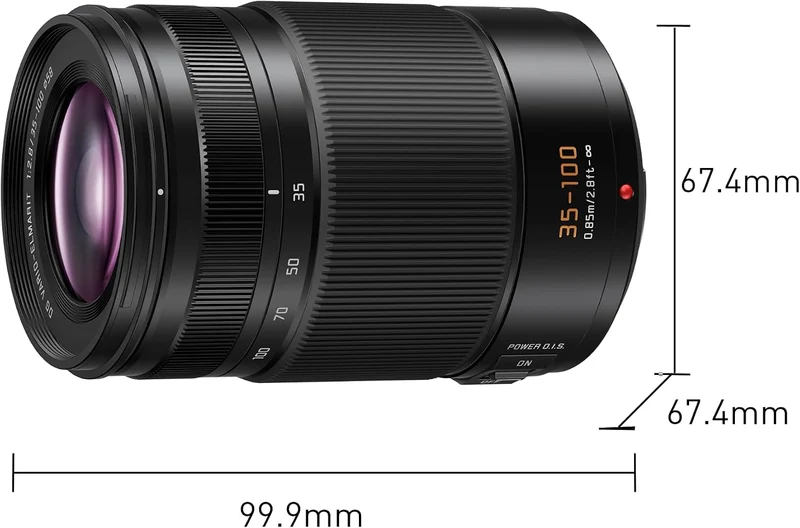Panasonic Lumix H-ES35100E Leica DG Vario-Elmarit 35-100 mm Zoom F2,8 Objektiv, Micro Four Thirds Ka