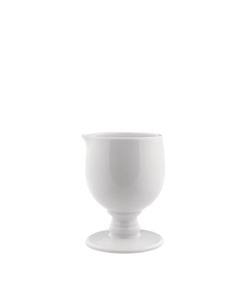 Alessi Dressed Rahmkännchen aus Porzellan 12cl, Edelstahl, Weiss, 1.9 x 11.5 x 9 cm