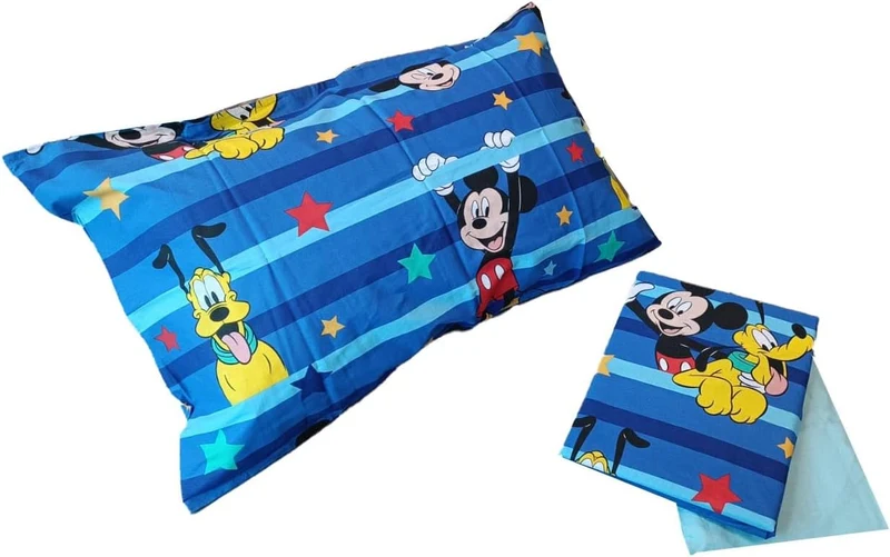 Mickey Mouse Mickey Mouse, Bettlaken für französisches Bett, Bettlaken, Spannbettlaken, Kissenbezug,