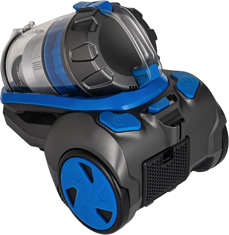 Tesla AeroStar T500, Zylinder Vakuum, Material des Rohrs: Stahl Rollen: Gummi, schwarz/blau