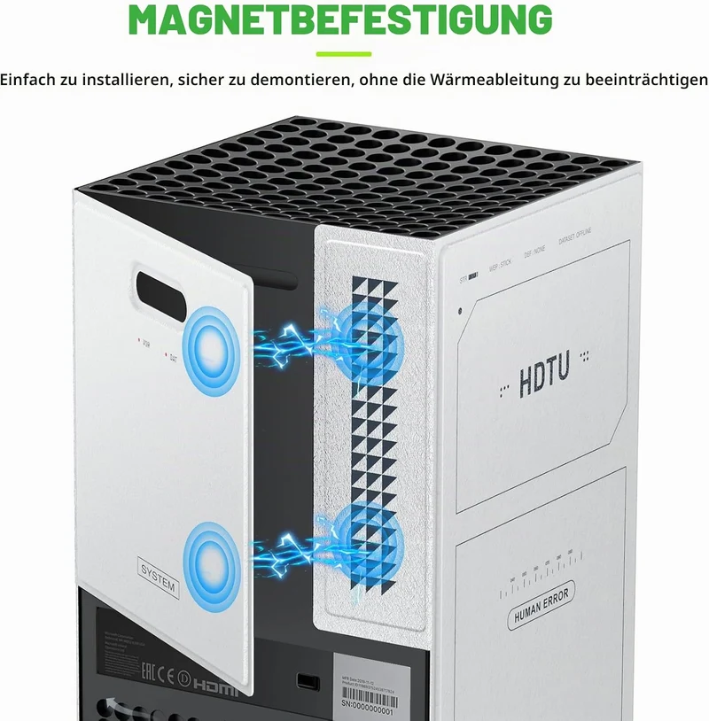 WOLIBEAR Magnetische Smart Wraps für Xbox Series X Konsole, Stafield Design Schutzhülle für Xbox Ser