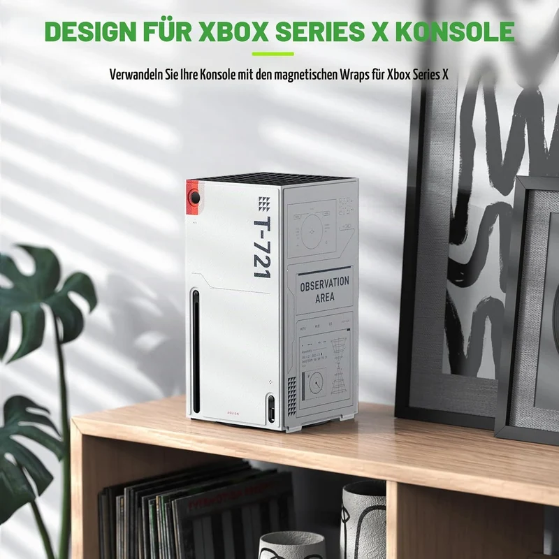 WOLIBEAR Magnetische Smart Wraps für Xbox Series X Konsole, Stafield Design Schutzhülle für Xbox Ser