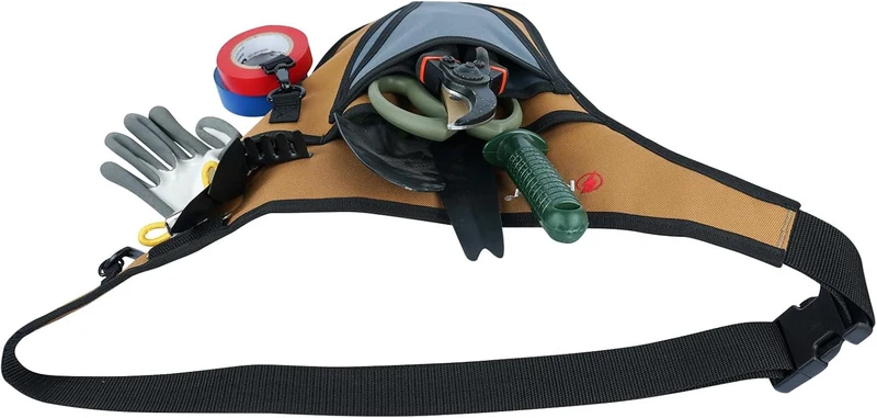 KUNN Garten-Werkzeug-Taillengürtel – 4 tiefe Taschen, Werkzeugschürze für Damen und Herren, Allzweck