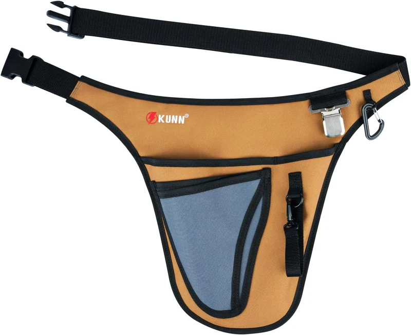 KUNN Garten-Werkzeug-Taillengürtel – 4 tiefe Taschen, Werkzeugschürze für Damen und Herren, Allzweck