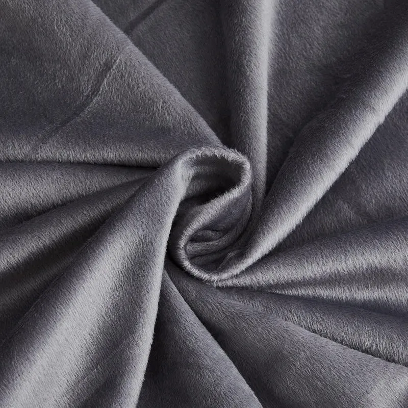 Luofanfei Plüsch Bettwäsche 220x240 Set Winter Flauschig Graue Uni Bettbezug Set Fleece Flanell Wint