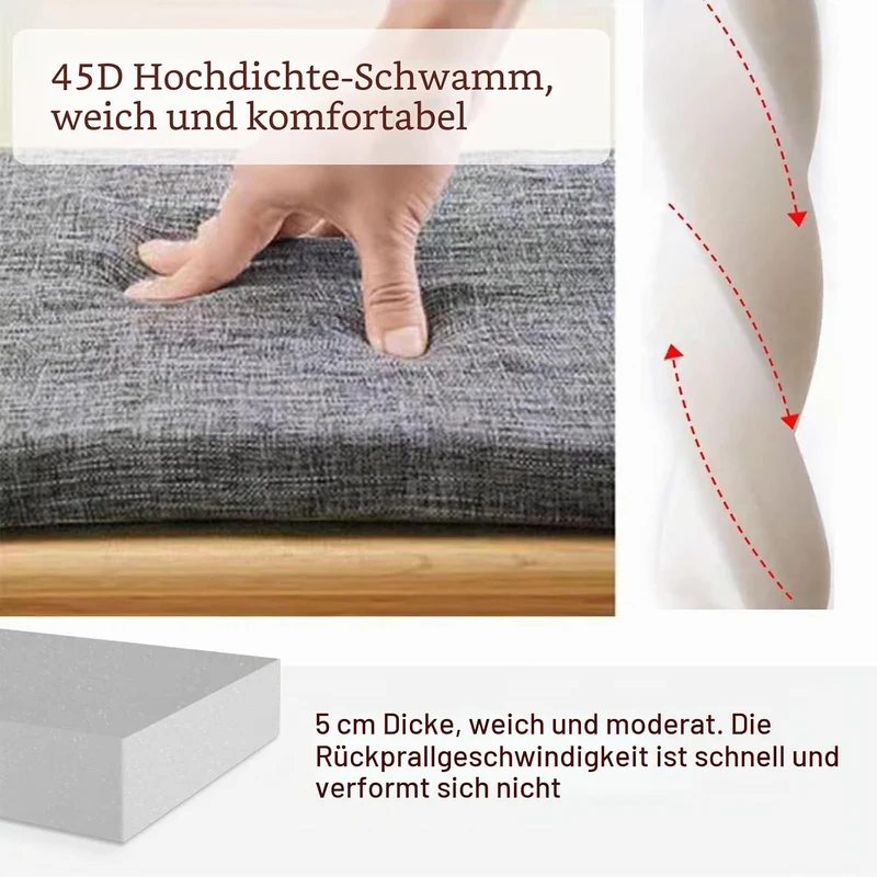 Aselbia Bankauflage Bankkissen Stuhlkissen 110 X 30 X 5CM，Waschbar Abnehmbarem Gartenbankauflage Ban
