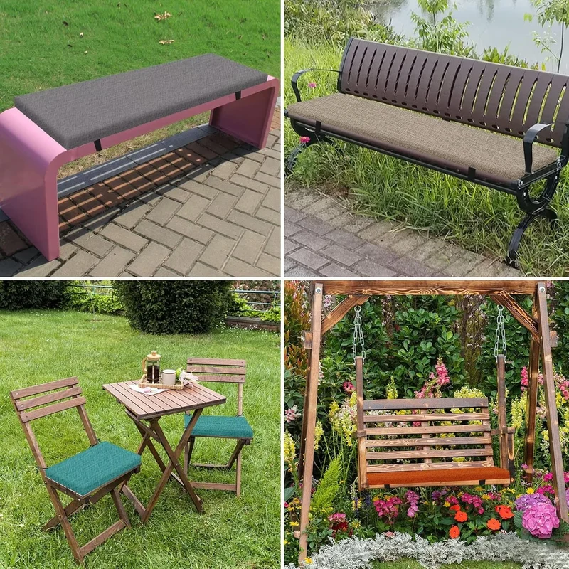 Aselbia Bankauflage Bankkissen Stuhlkissen 110 X 30 X 5CM，Waschbar Abnehmbarem Gartenbankauflage Ban