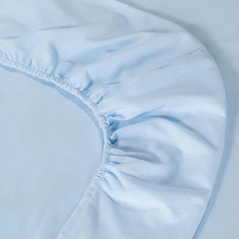 Caleffi - Bettwäsche-Set, einfarbig, Flanell, einfarbig, für Doppelbett, Himmel 160 x 190 cm Himmelb