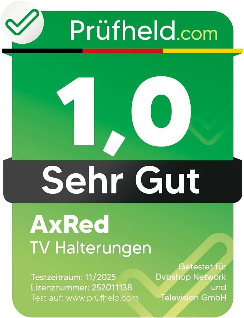 [ Test 2X SEHR GUT *] AXRED Olympus Max TV Mount Wandhalterung 17”-60” Zoll (43-152cm) 4K Fernseher