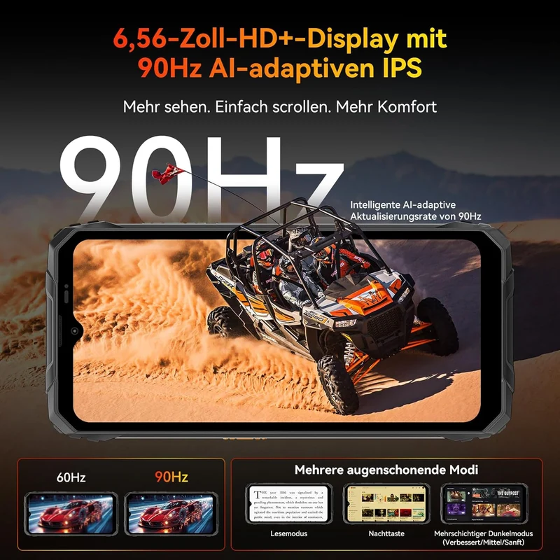 Blackview N6000 Outdoor Handy Ohne Vertrag, Extrem Robust 60m Fallwiderstand, 4.3" Kleines Handy QHD