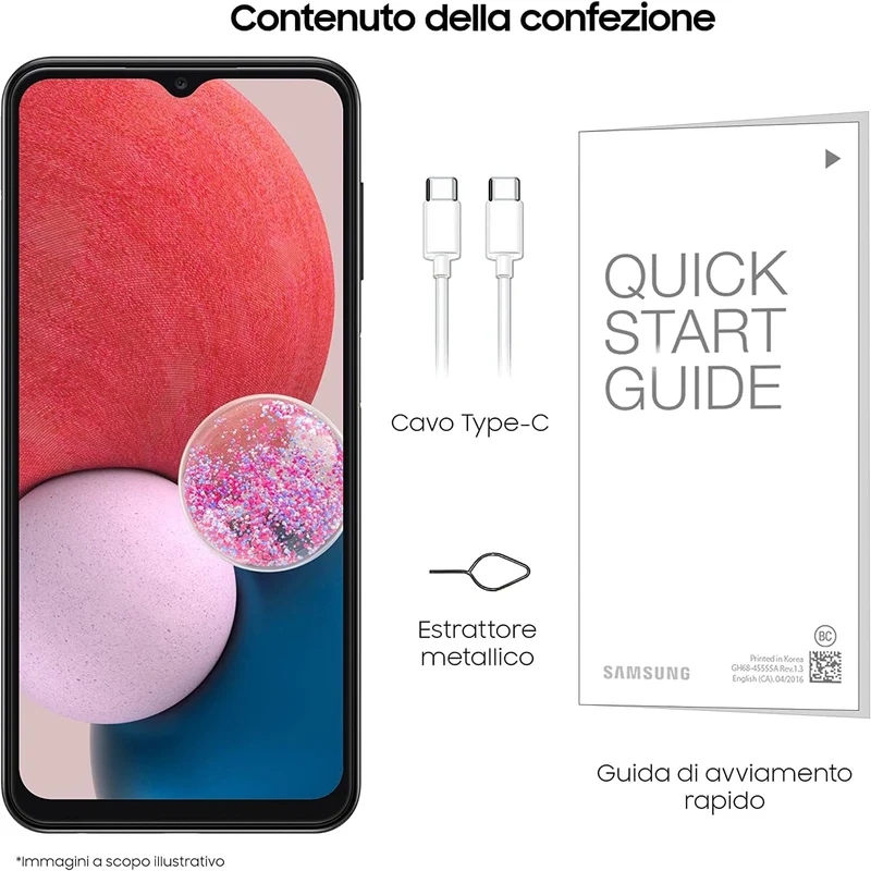 Samsung Galaxy A13 SM-A135F/DS 16.8 cm (6.6) Android 12 4G USB Type-C 3 GB 32 GB 5000 mAh Black