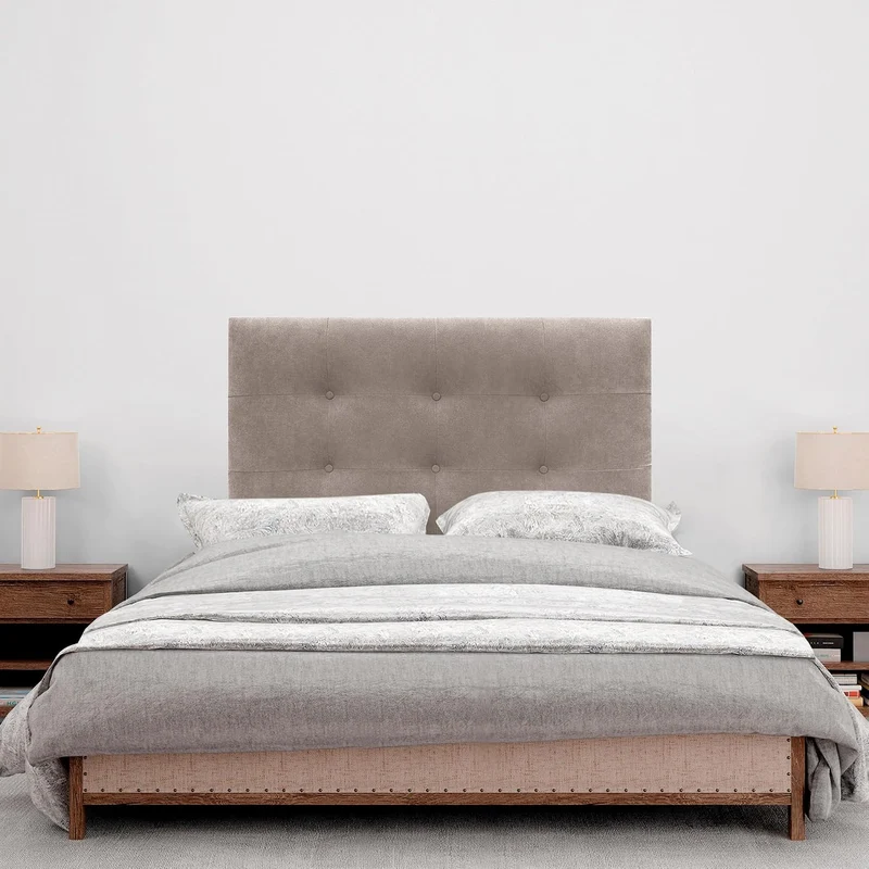 DHOME Kopfteil, gepolstertes Bett Kopfteil 8cm dick. Gepolstertes Kopfteil ACUALINE Stoff und Kunstl