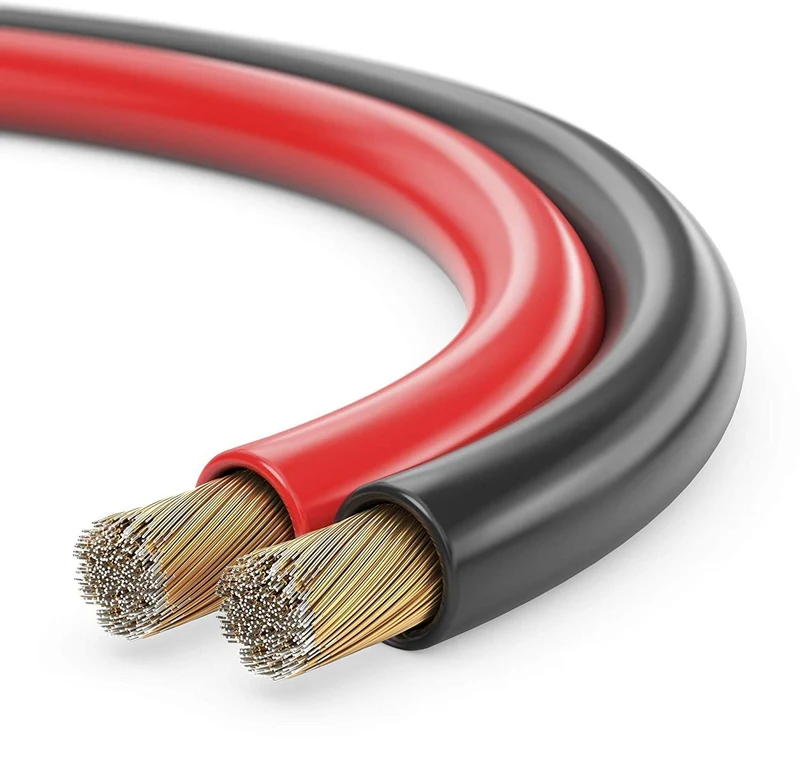 Sonero® 100 Meter 2x2,50mm² CCA Lautsprecherkabel/Boxenkabel, Farbe: rot/schwarz 2x2,50mm² 100m rot/