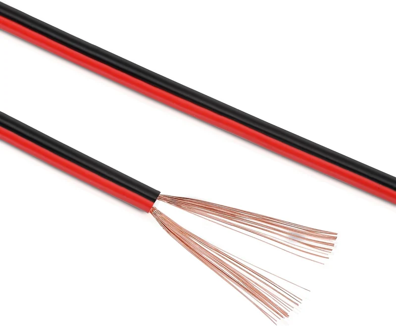 Sonero® 100 Meter 2x2,50mm² CCA Lautsprecherkabel/Boxenkabel, Farbe: rot/schwarz 2x2,50mm² 100m rot/