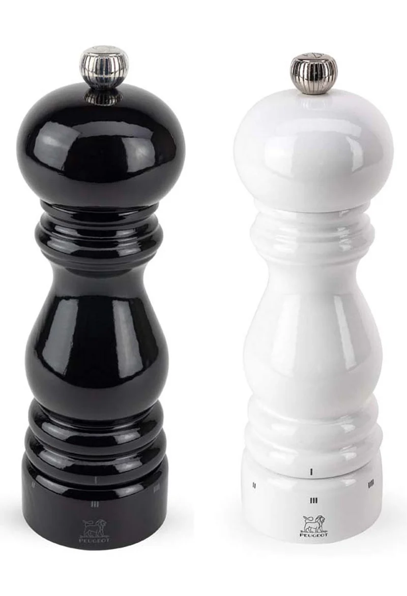 Peugeot Set Paris Pfeffermühle und Salzmühle u-Select schwarz/weiss 18 cm
