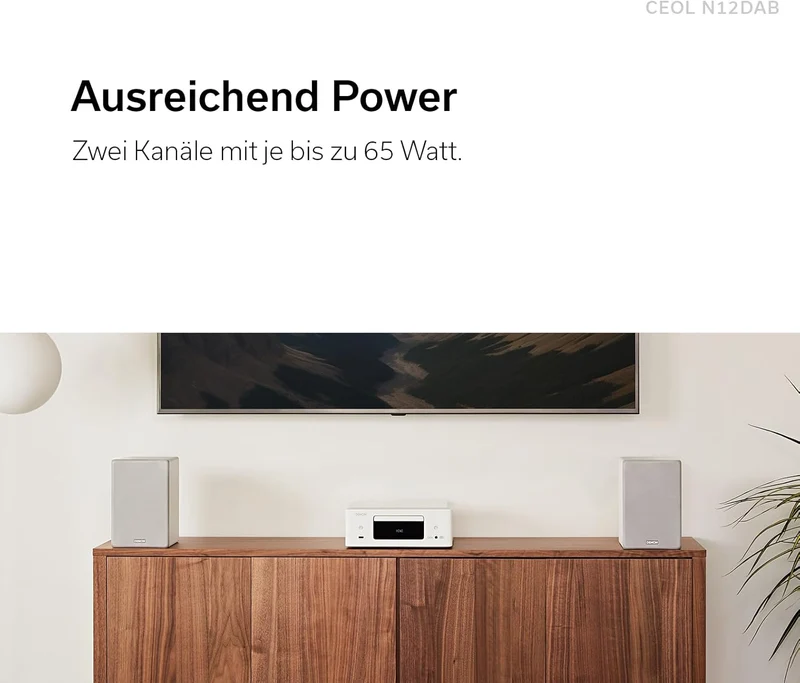 Denon CEOL N-12DAB Kompaktanlage, HiFi Verstärker mit Lautsprechern, CD-Player, Musikstreaming, HEOS