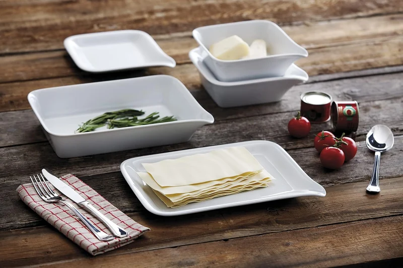 KAHLA 397767A90039C Five Senses Midi-Backform 28x19 cm | Weisse kleine Auflaufform aus Porzellan Sch