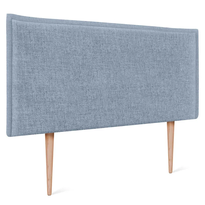 DHOME Kopfteil aus natürlichem Leinen einfarbig mit Paspelierung für Bett Schlafzimmer modernes Top