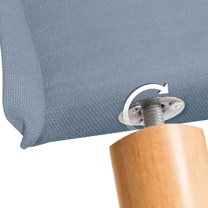 DHOME Kopfteil aus natürlichem Leinen einfarbig mit Paspelierung für Bett Schlafzimmer modernes Top